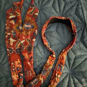 Bohemian Red and Orange Patterned Headband